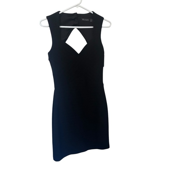 Guess Black Bodycon Sleeveless peep hole fitted little black dress size 6 - Picture 1 of 9